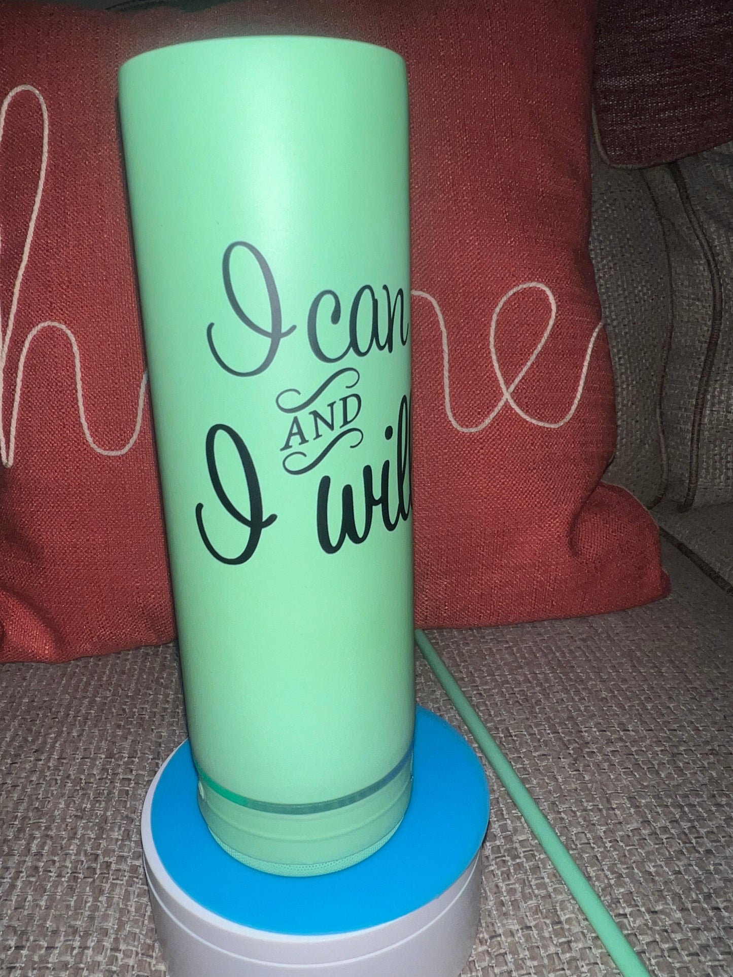 20 ounce All white Bluetooth speaker